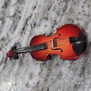 Vintage Miniature Violin Ornament